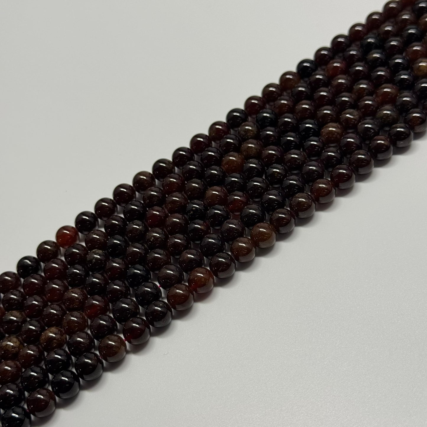 Hessonite Garnet Polished Round Gemstone Beads