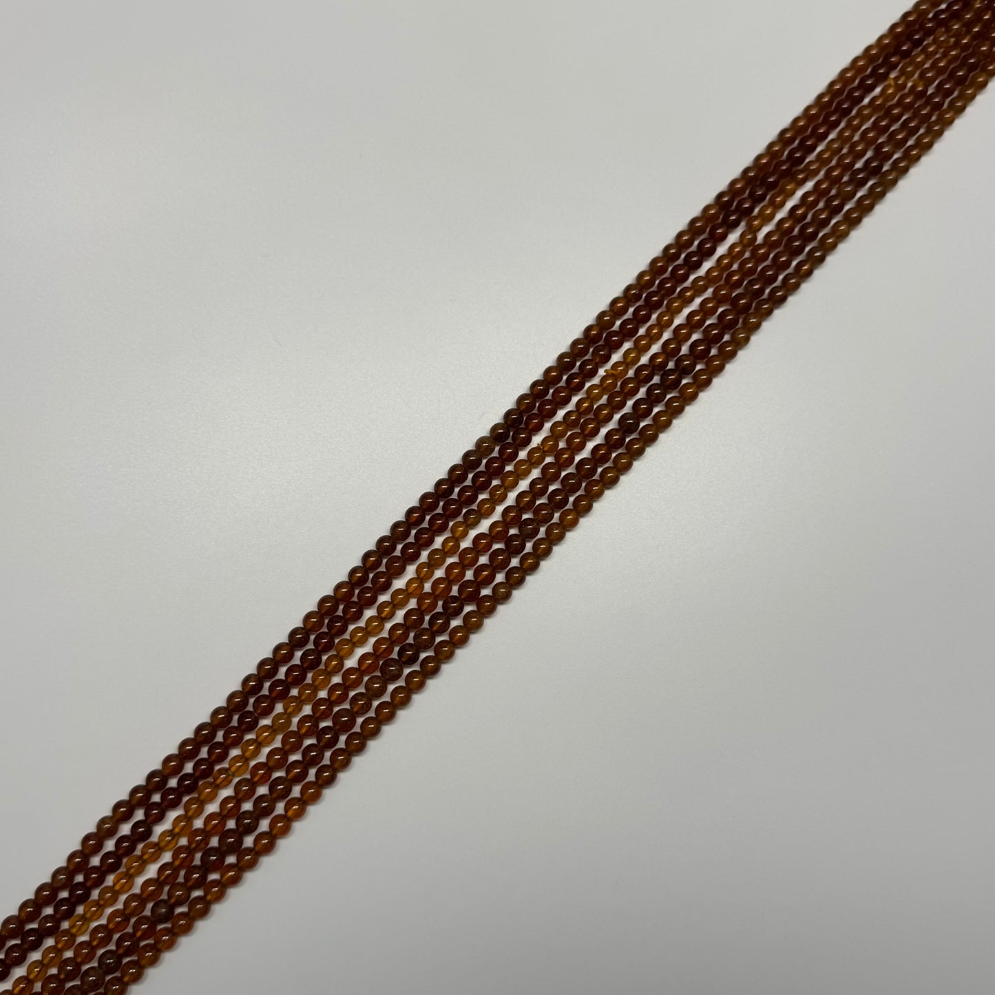 Hessonite Garnet Polished Round Gemstone Beads