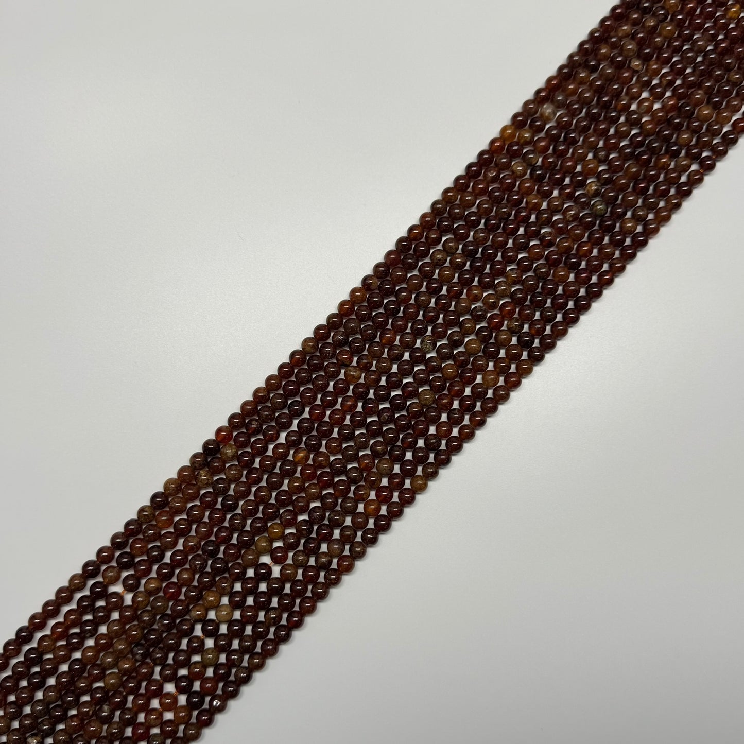 Hessonite Garnet Polished Round Gemstone Beads