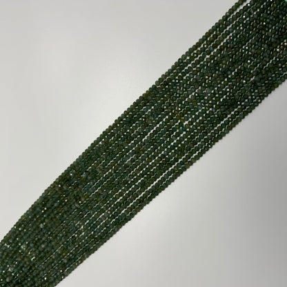 Green Apatite Faceted Rondelle Beads