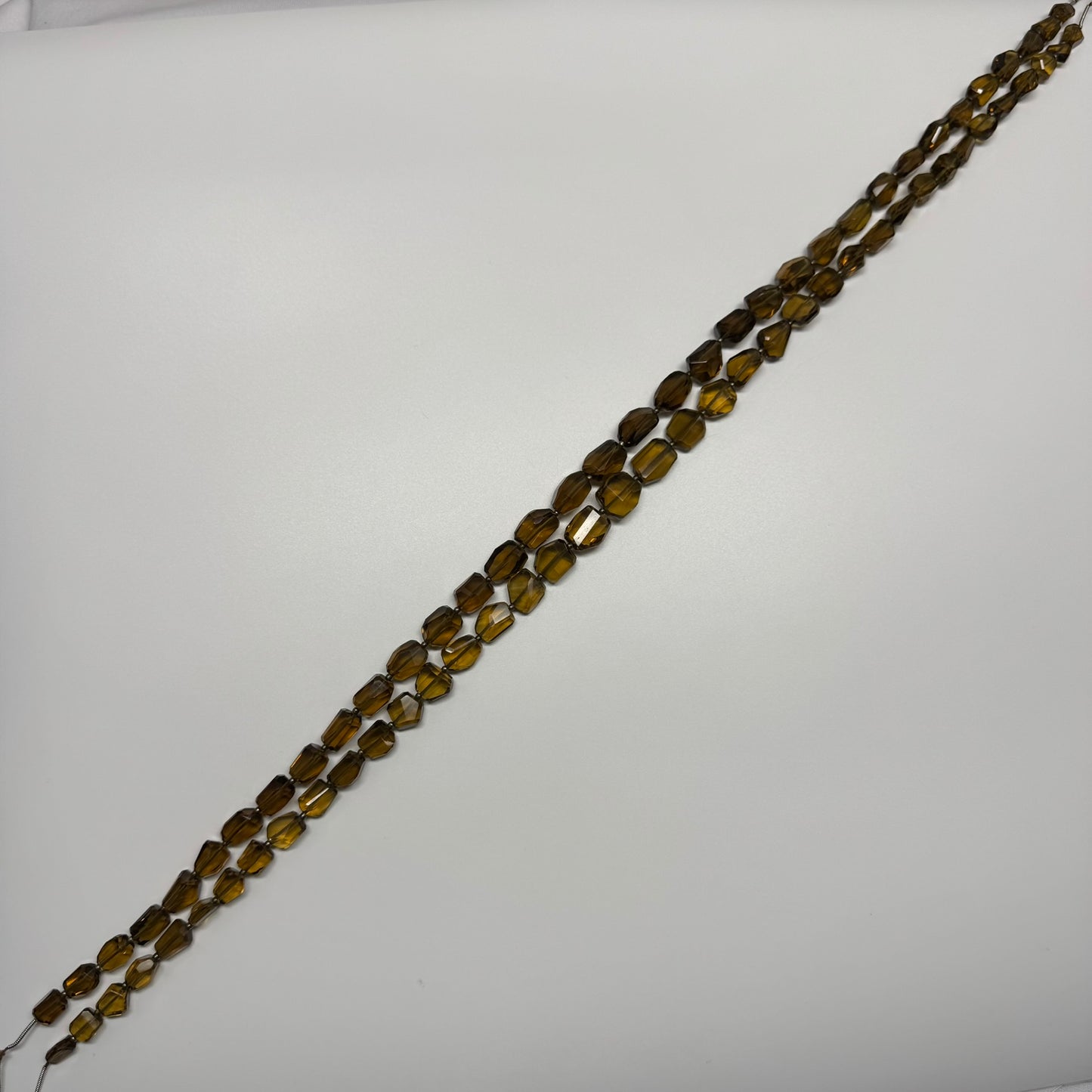 Natural African Citrine Faceted Freeform Gemstone Beads
