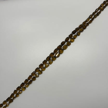 Natural African Citrine Faceted Freeform Gemstone Beads