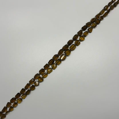 Natural African Citrine Faceted Freeform Gemstone Beads