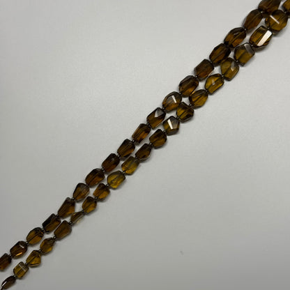 Natural African Citrine Faceted Freeform Gemstone Beads