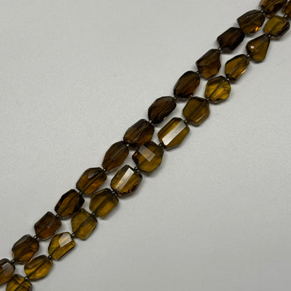 Natural African Citrine Faceted Freeform Gemstone Beads