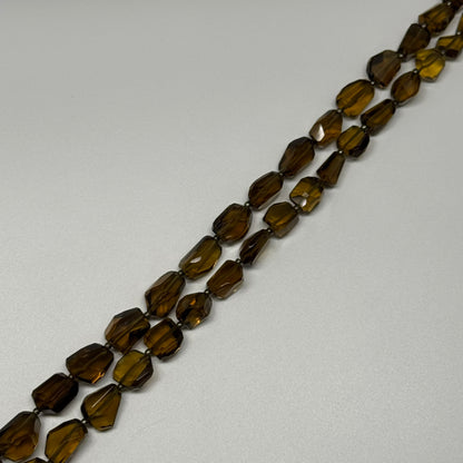 Natural African Citrine Faceted Freeform Gemstone Beads