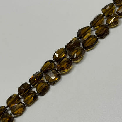 Natural African Citrine Faceted Freeform Gemstone Beads