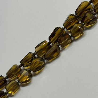 Natural African Citrine Faceted Freeform Gemstone Beads
