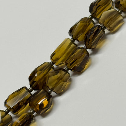 Natural African Citrine Faceted Freeform Gemstone Beads