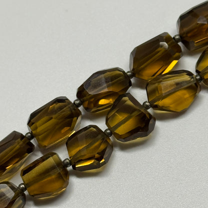 Natural African Citrine Faceted Freeform Gemstone Beads