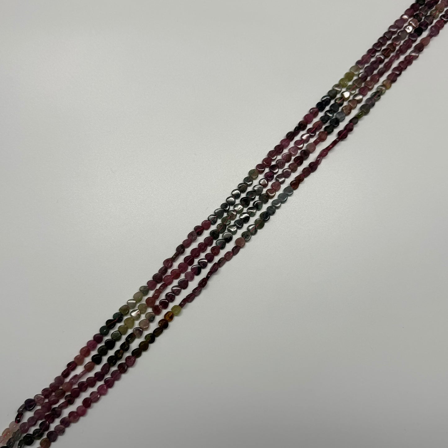 Multicolor Tourmaline Polished Heart Shape Gemstone Beads