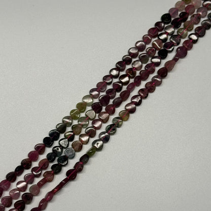 Multicolor Tourmaline Polished Heart Shape Gemstone Beads