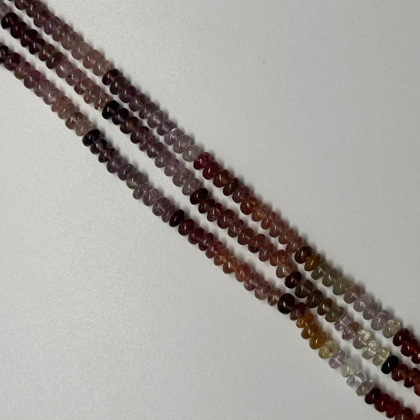 Multicolor Spinel Polished Rondelle Shape Gemstone Beads
