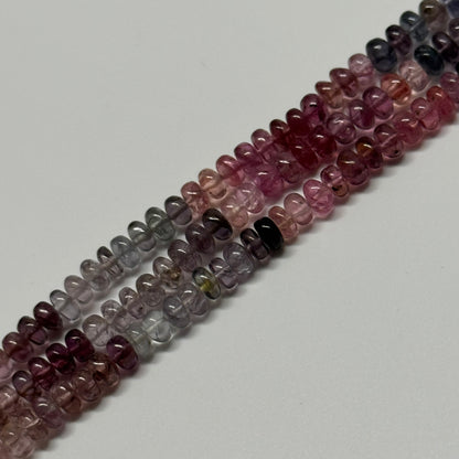 Multicolor Spinel Polished Rondelle Shape Gemstone Beads