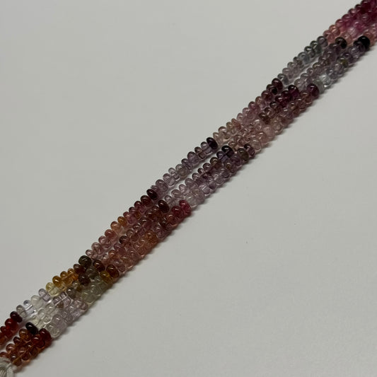 Multicolor Spinel Polished Rondelle Shape Gemstone Beads