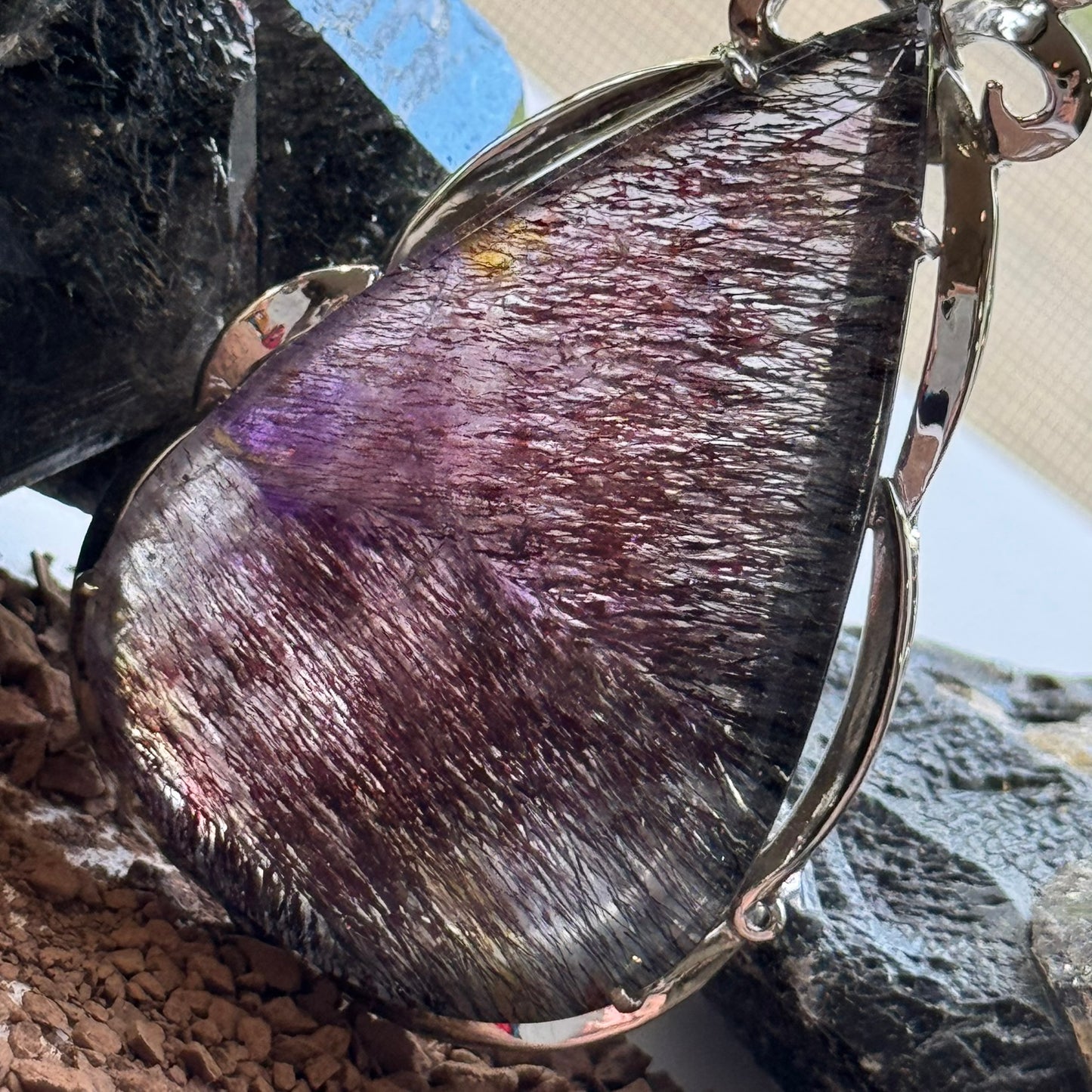 Sacred Seven Teardrop Pendant – Hand Fabricated Jewelry in 925 Sterling Silver