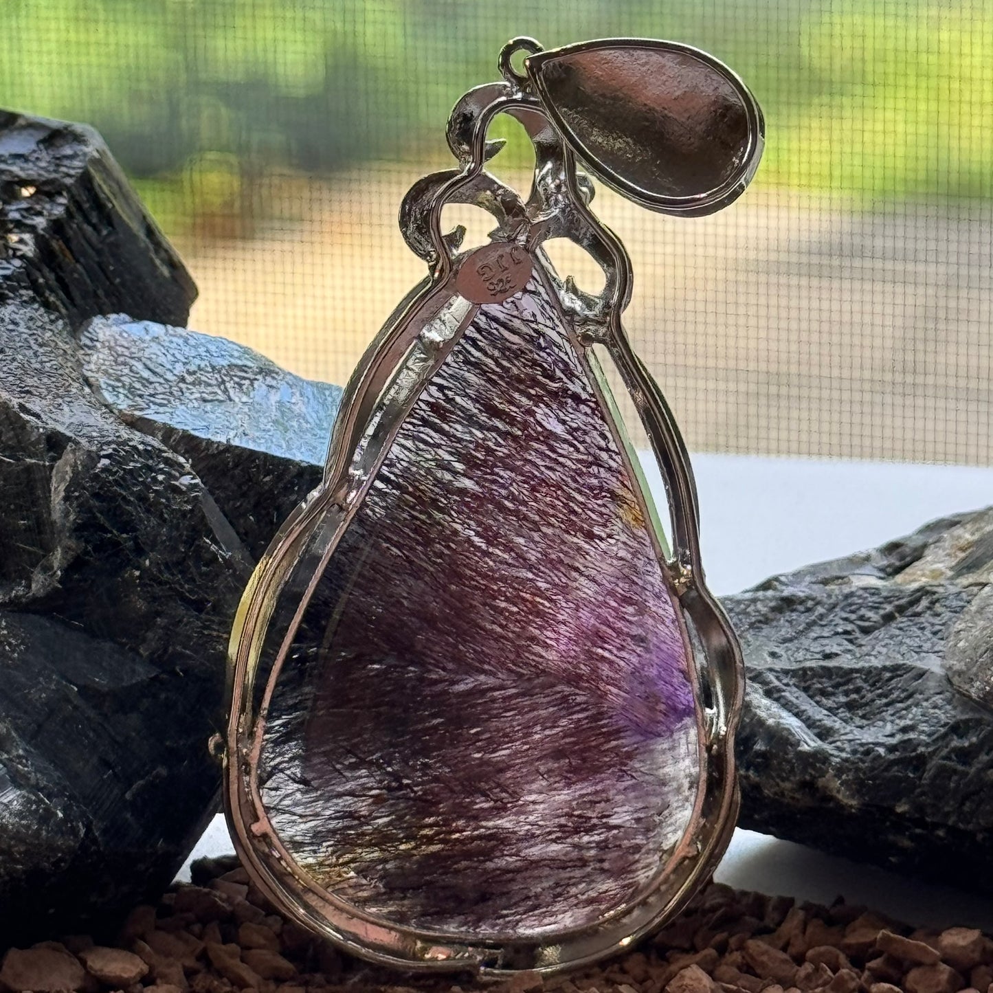 Sacred Seven Teardrop Pendant – Hand Fabricated Jewelry in 925 Sterling Silver