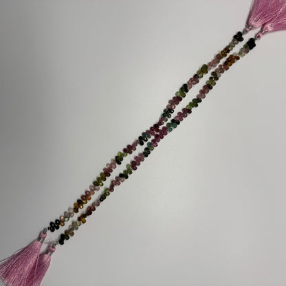 Multicolor Tourmaline Polished Briolette Shape Gemstone Beads
