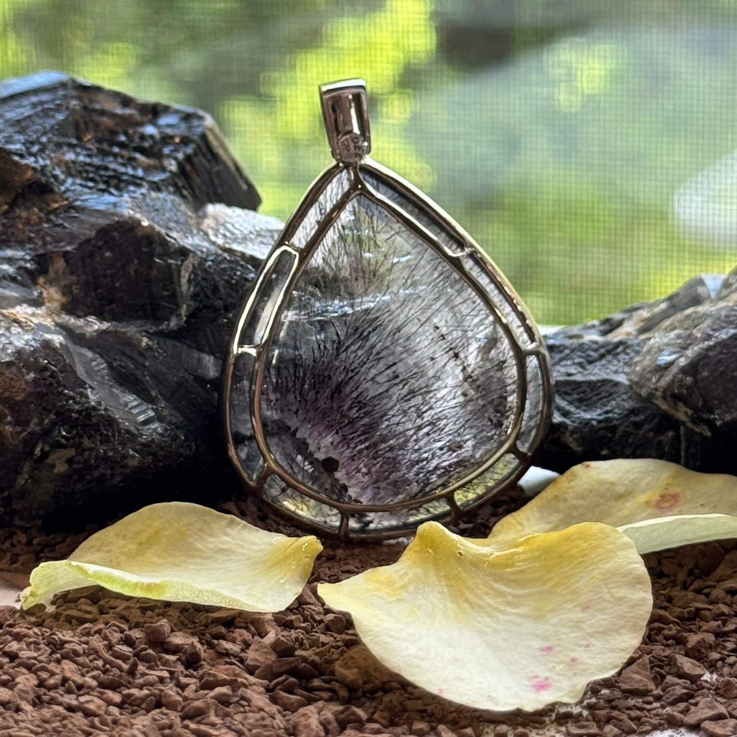 Sacred Seven Teardrop Pendant – Simple Bezel Set Jewelry in 925 Sterling Silver