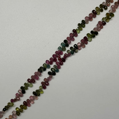 Multicolor Tourmaline Polished Briolette Shape Gemstone Beads