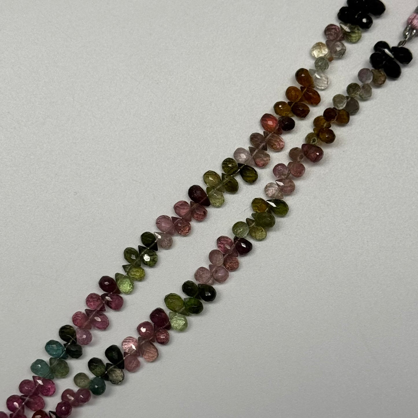 Multicolor Tourmaline Polished Briolette Shape Gemstone Beads