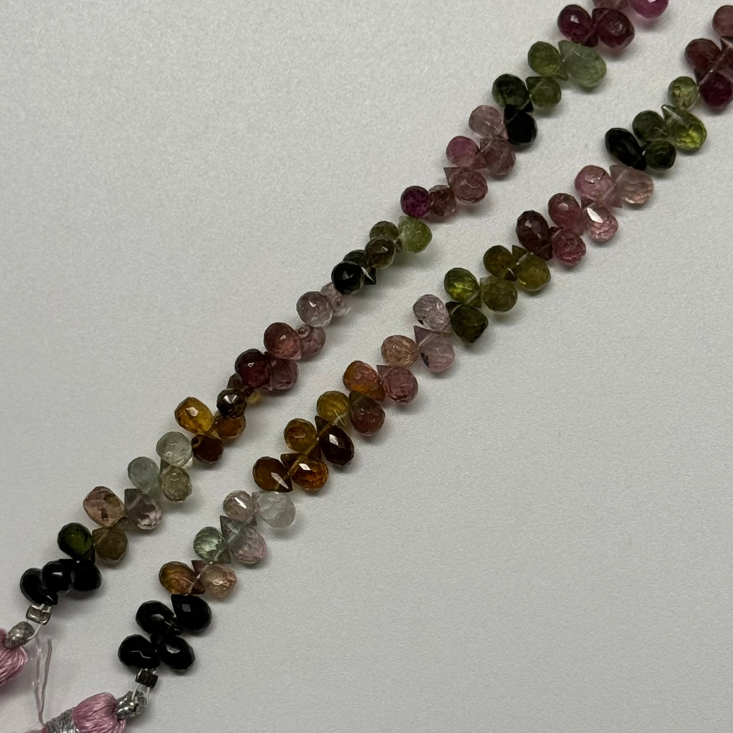 Multicolor Tourmaline Polished Briolette Shape Gemstone Beads