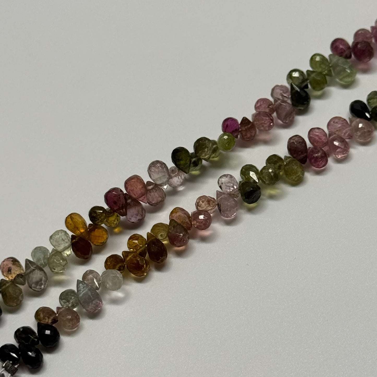 Multicolor Tourmaline Polished Briolette Shape Gemstone Beads