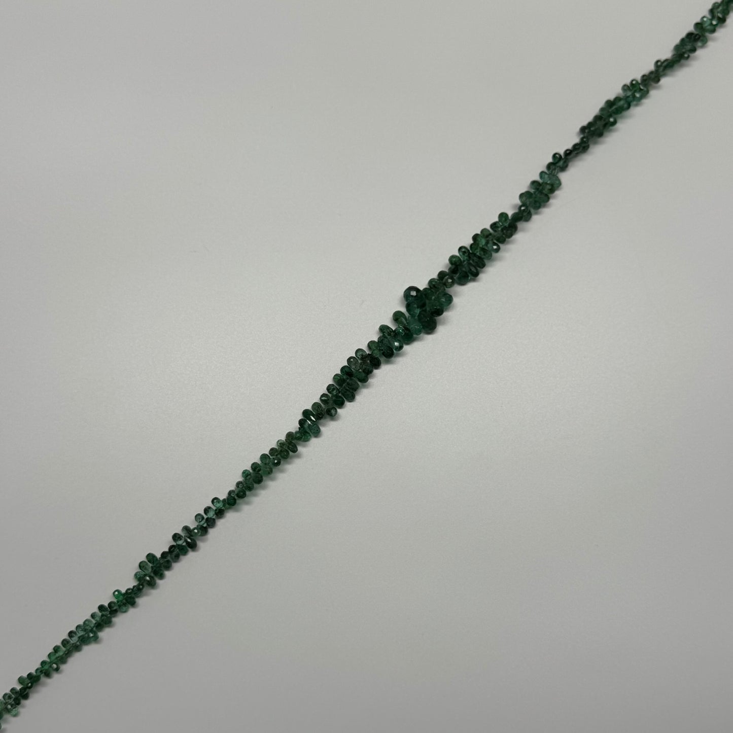 Emerald Faceted Briolette Shape Gemstone Beads