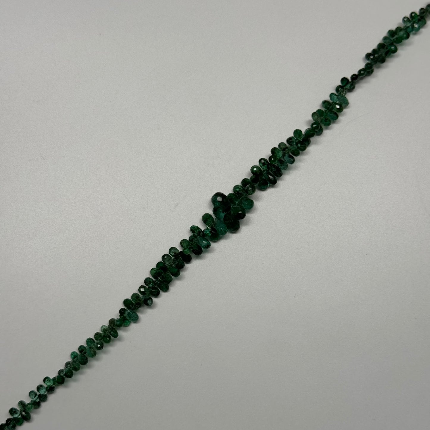 Emerald Faceted Briolette Shape Gemstone Beads