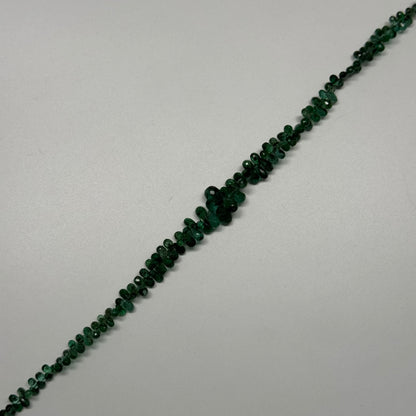 Emerald Faceted Briolette Shape Gemstone Beads