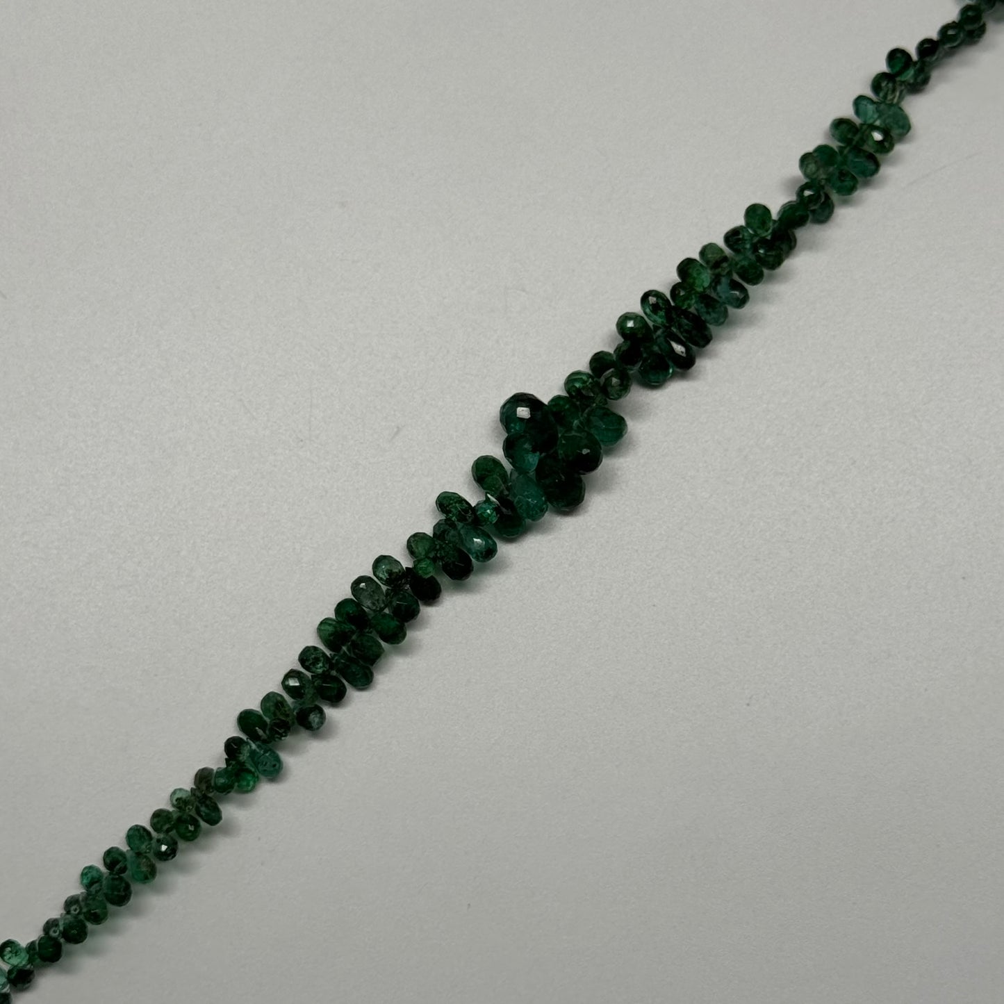 Emerald Faceted Briolette Shape Gemstone Beads
