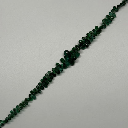 Emerald Faceted Briolette Shape Gemstone Beads