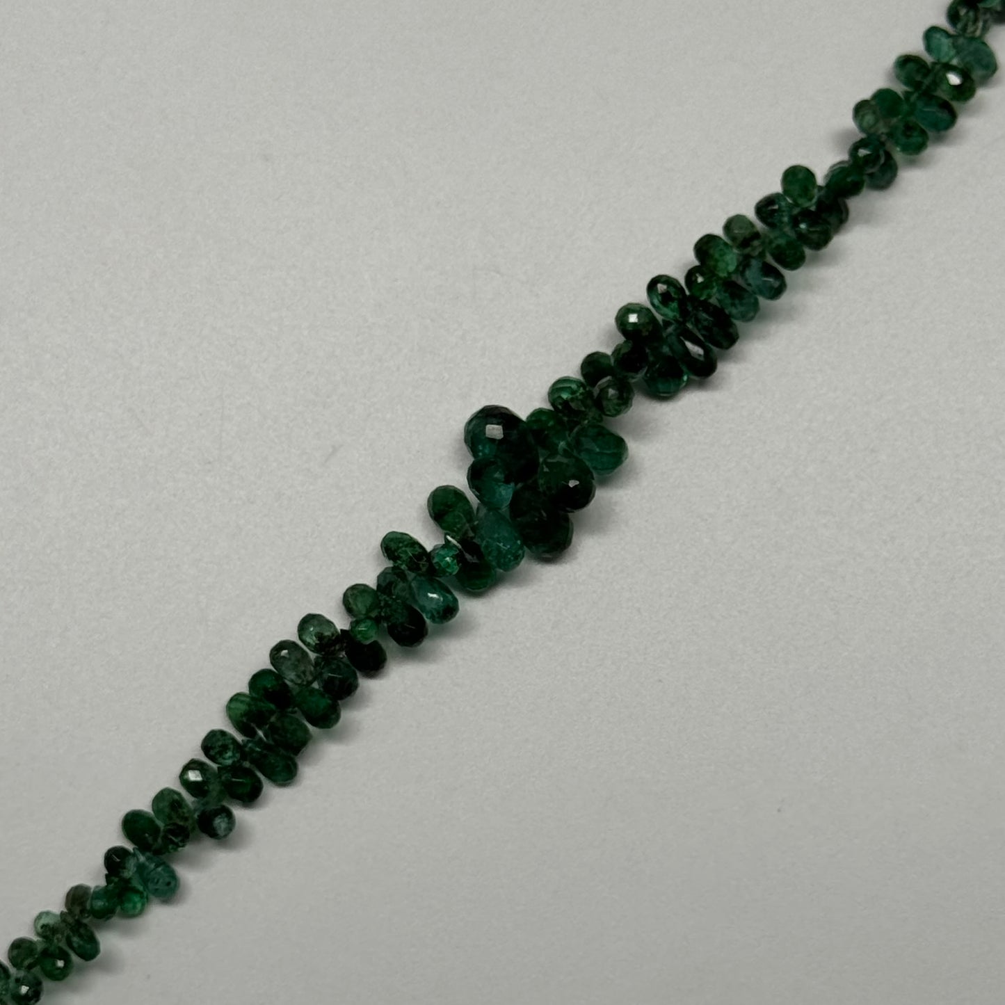Emerald Faceted Briolette Shape Gemstone Beads