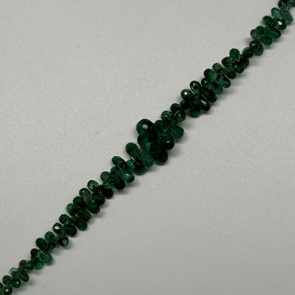 Emerald Faceted Briolette Shape Gemstone Beads