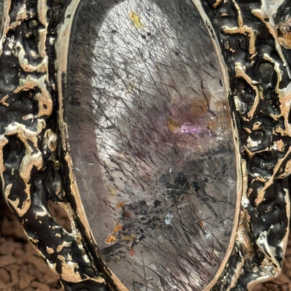 Sacred Seven Oval Pendant – Black Patina Jewelry in 925 Sterling Silver