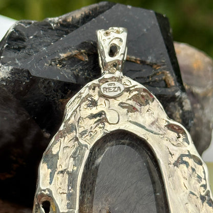 Sacred Seven Oval Pendant – Black Patina Jewelry in 925 Sterling Silver