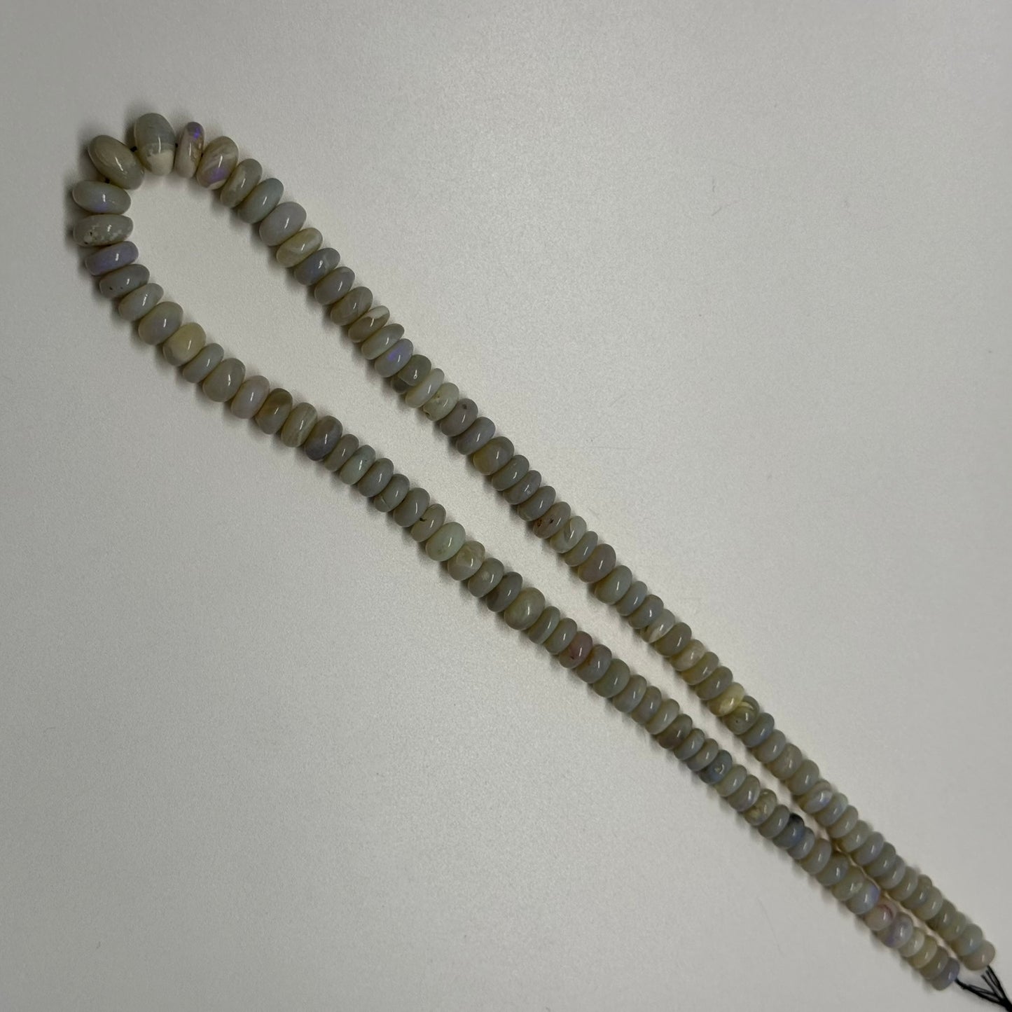 Australian Black Opal Gemstone Beads - Polished Rondelle