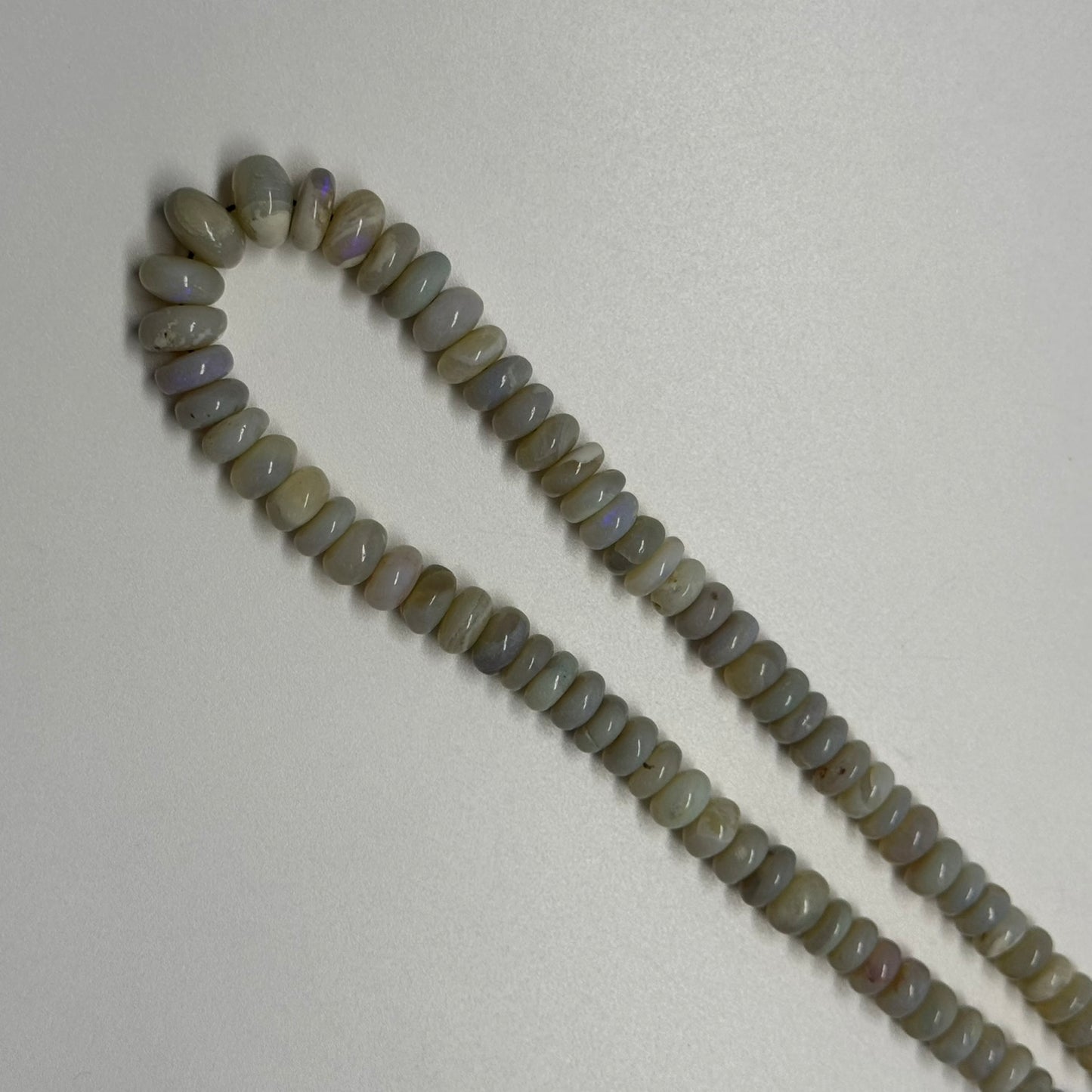 Australian Black Opal Gemstone Beads - Polished Rondelle