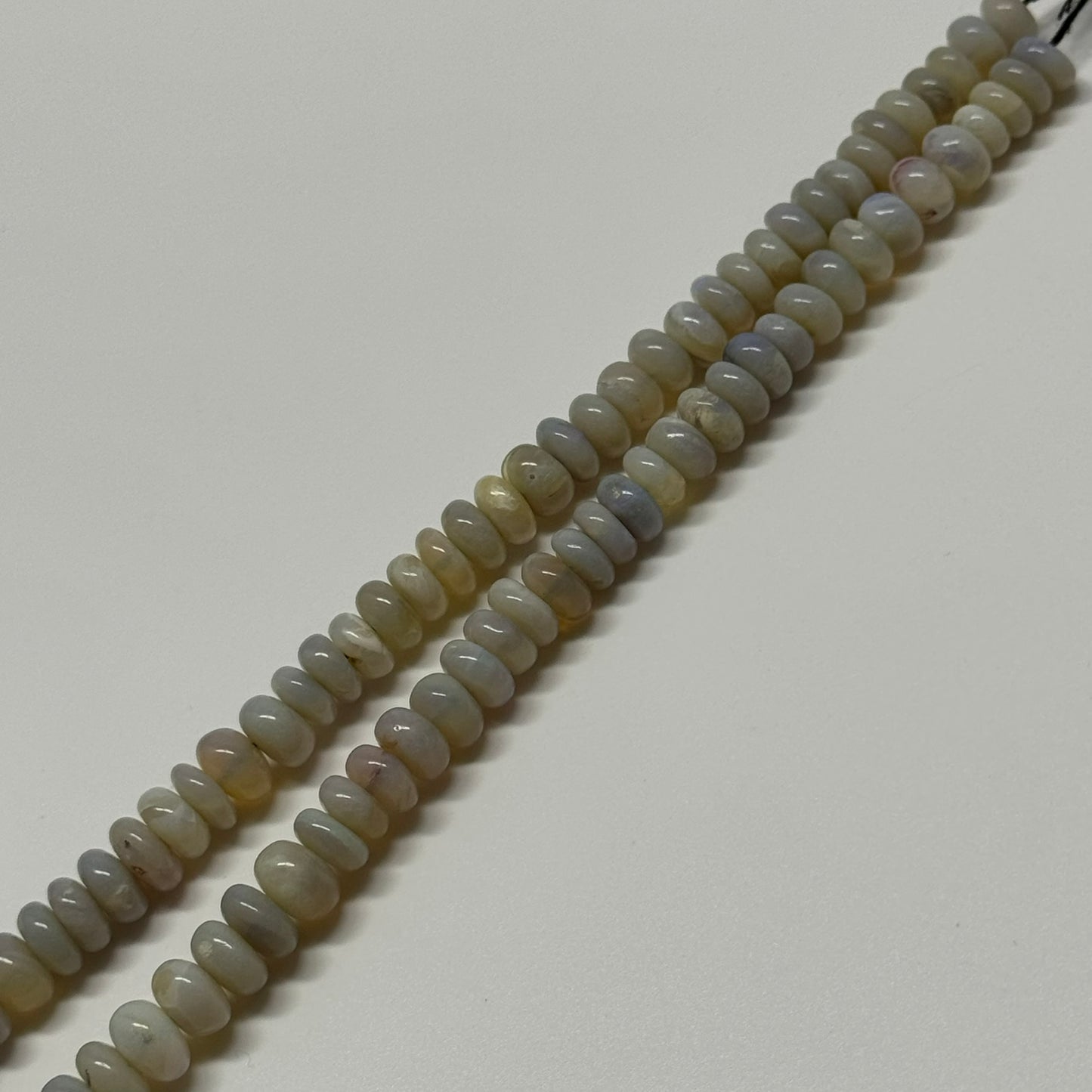 Australian Black Opal Gemstone Beads - Polished Rondelle