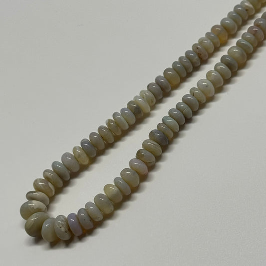 Australian Black Opal Gemstone Beads - Polished Rondelle