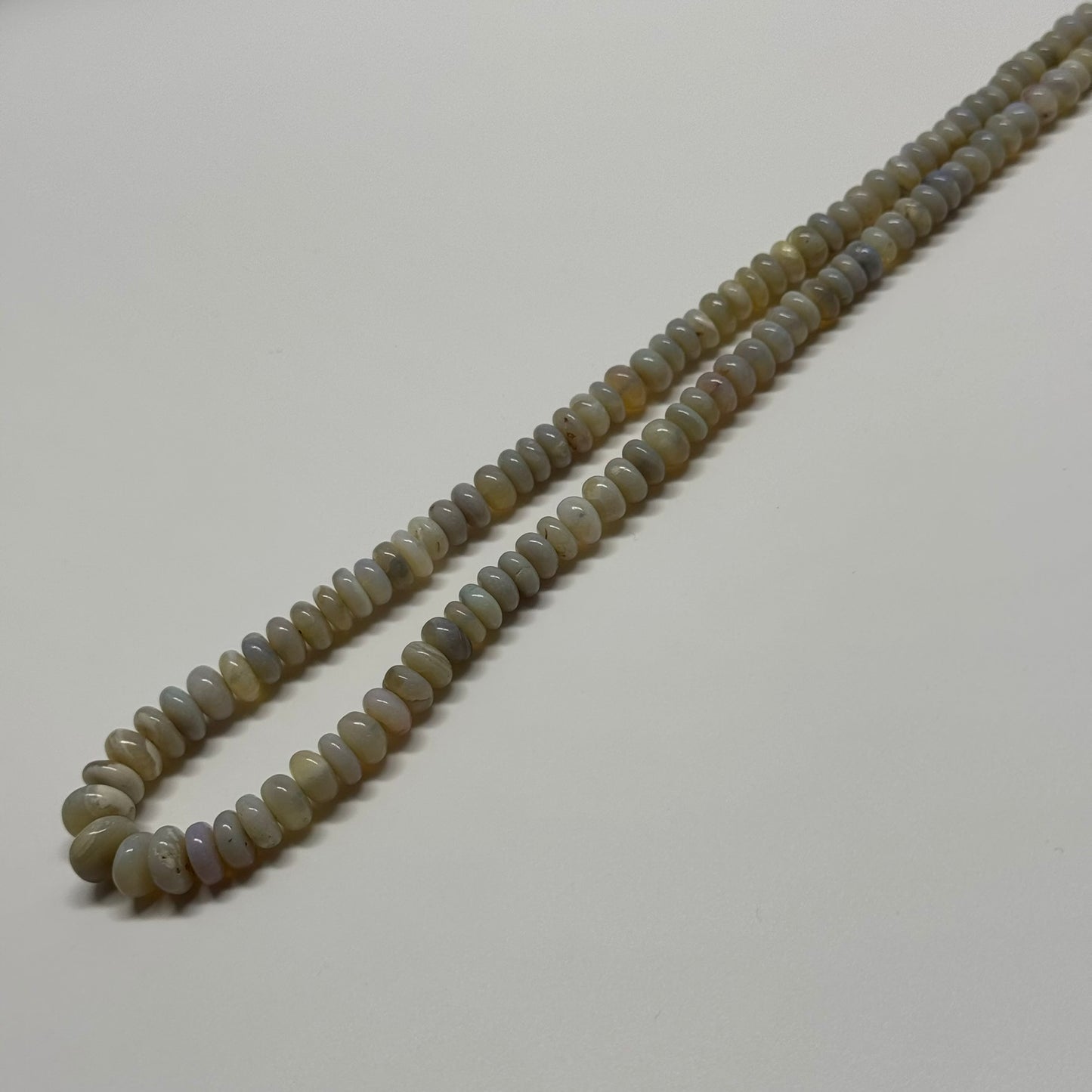 Australian Black Opal Gemstone Beads - Polished Rondelle