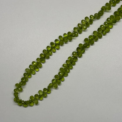 Peridot Faceted Briolette Shape Gemstone Beads