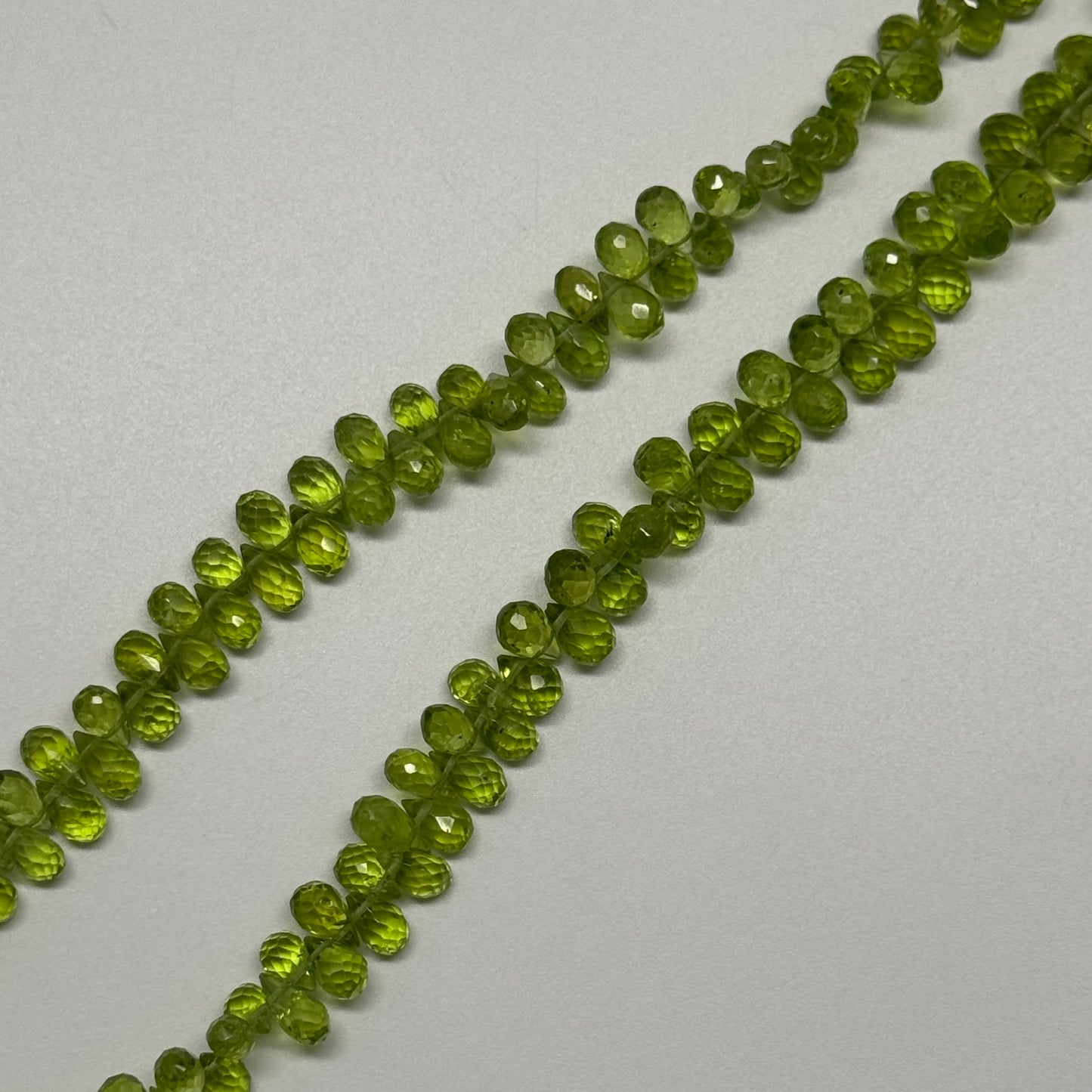 Peridot Faceted Briolette Shape Gemstone Beads