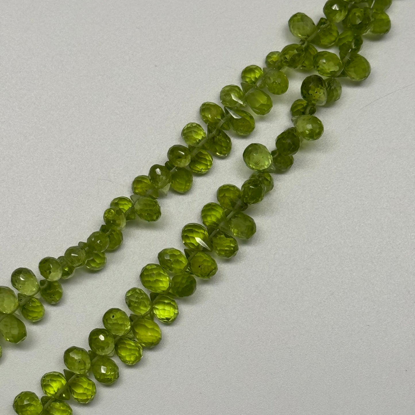 Peridot Faceted Briolette Shape Gemstone Beads