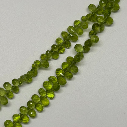 Peridot Faceted Briolette Shape Gemstone Beads