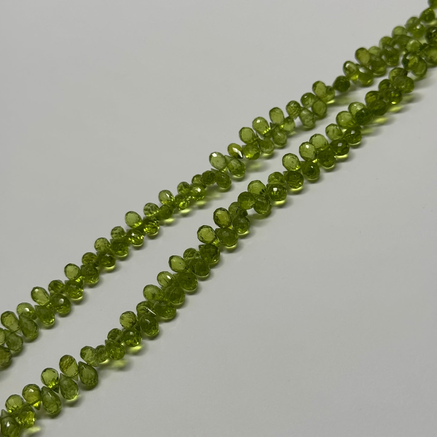 Peridot Faceted Briolette Shape Gemstone Beads