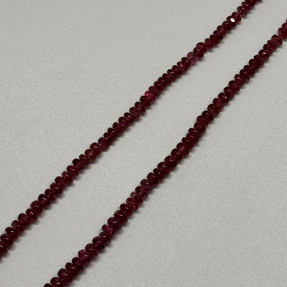 Red Spinel Gemstone Beads - Polished Rondelle - (AAA Quality)