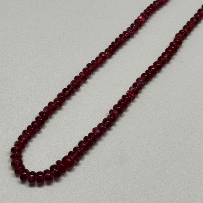 Red Spinel Gemstone Beads - Polished Rondelle - (AAA Quality)