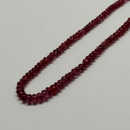 Red Spinel Gemstone Beads - Polished Rondelle - (AAA Quality)