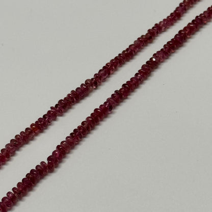 Red Spinel Gemstone Beads - Polished Rondelle - (AAA Quality)